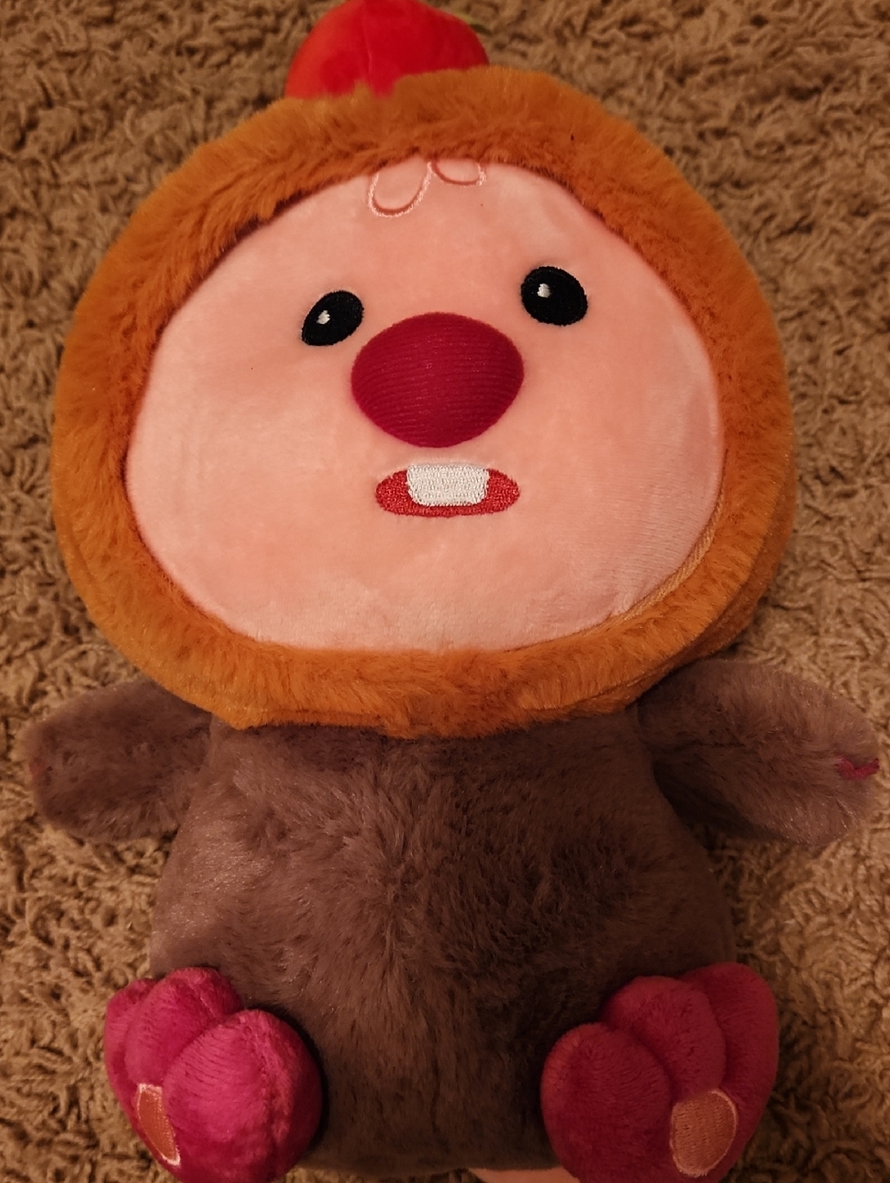 NWT Miniso Zanmang Loopy 10" Beaver In Capybara Costume